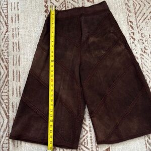 1970’s Brown Patchwork Wide-Leg Pants with Matching Vest